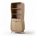 Houten kast met open planken en lade afmetingen 80 x 40 x 160cm