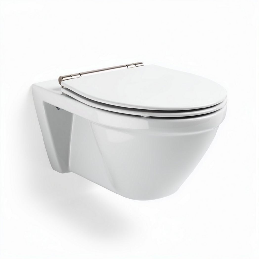 Wandtoilet van keramiek met softclose zitting in wit 50 x 35 x 40cm