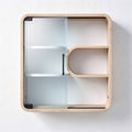 Wandkast van hout met glazen schuifdeur 40 x 40 x 15cm