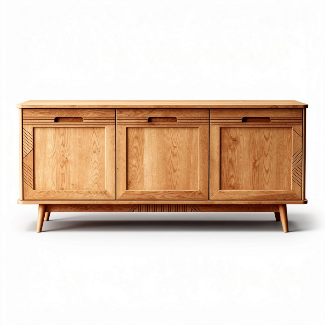 Houten tv-meubel met drie opberglades afmetingen 150 x 45 x 75cm